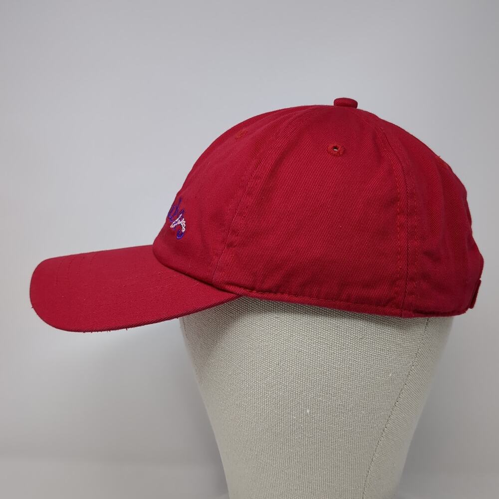 Hattitude Strapback Hat Solid Red One Size Adjustable Embroidered View 3